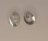 Handmade 925 Sterling Silver Oval Jewelry Set: Necklace & Earrings