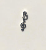 Music necklace, treble clef necklace, handmade, sterling silver, great gift for music teacher, music student and music lover
