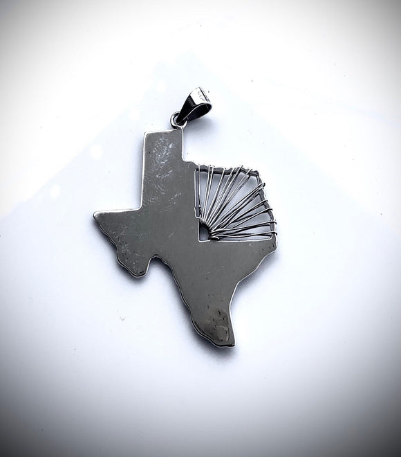 Texas Necklace, Silver Texas state pendant