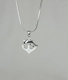 Sterling Silver Anchor Pendant: Nautical Dolphin Necklace