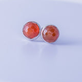Carnelian earrings, sterling silver