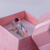 Pink tourmaline ring, sterling silver, Stone of love, and mental healing