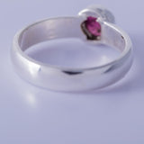 Pink tourmaline ring, sterling silver, Stone of love, and mental healing