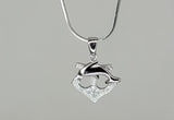Sterling Silver Anchor Pendant: Nautical Dolphin Necklace