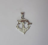 Sterling Silver Anchor Pendant: Nautical Dolphin Necklace