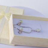 Aquamarine stud earring set, March birthstone gift, round green post sweet earring, self love, healing, gift