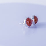 Carnelian earrings, sterling silver