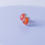 Carnelian earrings, sterling silver