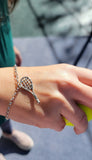 Best gift for tennis lovers, tennis racquet bracelet, sporty jewelry for women, tennis birthday gift