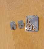 Silver jewelry set, Rectangular necklace and earrings set, handmade jewelry, great Mothers Day Gift for her