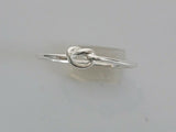 Sterling Silver Love Knot Ring: Dainty Minimalist Gift