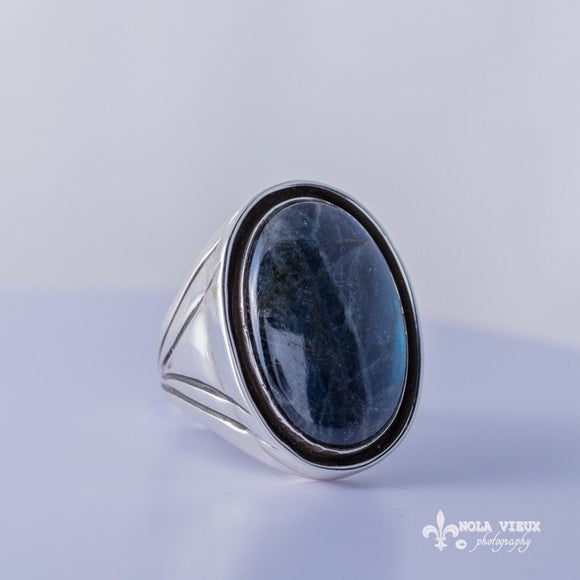Large Gemstone Ring,  Mens labradorite statement ring, one of a kind, handmade gift of protection
