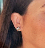 Love knot stud earrings, sterling silver handmade jewelry, Mothers Day gift for her