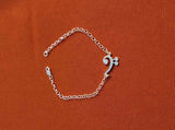 Sterling Silver Bass Clef Bracelet - Music Lover Gift