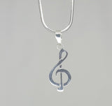 Music note jewelry, 16th note dainty necklace