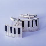 Gift for Pianist, Piano key cuff links, sterling silver