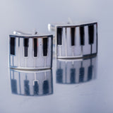 Gift for Pianist, Piano key cuff links, sterling silver