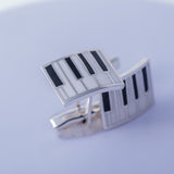 Gift for Pianist, Piano key cuff links, sterling silver