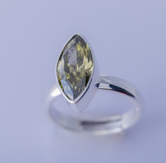 Peridot ring, Sterling silver, Statement ring, handmade, August  birthstone, 16th anniversary jewelry gift, September birthstone
