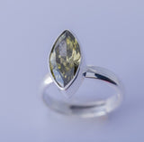 Peridot ring, Sterling silver, Statement ring, handmade, August  birthstone, 16th anniversary jewelry gift, September birthstone