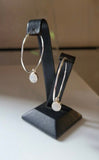 Moonstone hoop earrings, a 2 in 1 gift, stone of New beginnings, June birthstone, September birthstone