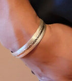 Sterling silver wrist cuff, handmade with mixed metal accents, Adjustable bracelet makes great gift for or her