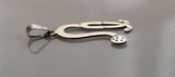 Stethoscope necklace, Sterling silver pendant for medical student or professional.