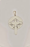 Sterling Silver New Orleans Cross Pendant: Crescent City Star