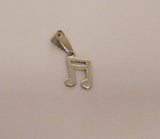 Music note jewelry, 16th note dainty necklace