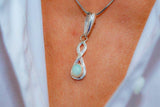 Opal pendant, sterling silver, anniversary gift, October birthstone, gift for her