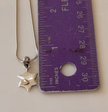 Star of David Necklace, Hanukkah gift, sterling silver with 14 karat gold accent