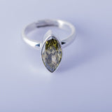 Sterling Silver Peridot Ring: Handmade August Birthstone Jewelry