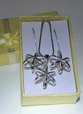 Atom jewelry set, science gift, Sterling silver pendant and earring, handmade jewelry