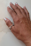 Evil eye ring, sterling silver band, gift to keep away evil spirits