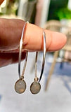 Moonstone hoop earrings, a 2 in 1 gift, stone of New beginnings, June birthstone, September birthstone
