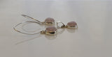 Rose quartz jewelry set 925, gift for universal love and healing, beautiful pink gemstone earring necklace set, Christmas gift