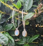 Labradorite earrings, silver, two and one earrings