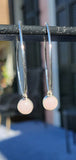 Amethyst hoops, sterling silver, February birthstone, two and one earrings