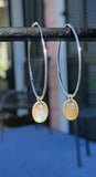 Handmade Sterling Silver Labradorite Jewelry Set: Earrings & Necklace
