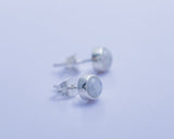 Dainty Moonstone Stud Earrings: June Birthstone Jewelry