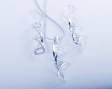 DNA jewelry set, Double Helix necklace and earrings, Science gift, family heritage gift