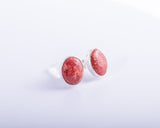 Coral earrings sterling silver, gift for her