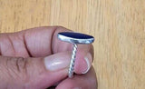Blue sea glass ring, pinky size 4 and 6 ring, handmade solitaire, beach lovers gift
