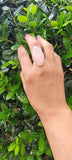 Pink Rose quartz ring, High quality, Handmade statement jewelry set in sterling silver