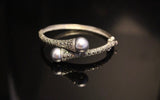 Pearl necklace with Marcasite  set in sterling silver, gray pearl Pendant, perfect for Mothers Day gift