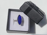 Blue sea glass ring, pinky size 4 and 6 ring, handmade solitaire, beach lovers gift