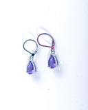 Purple amethyst silver teardrop earrings, sterling silver, February birthstone,  birthday gift, Mothers Day Gift for her