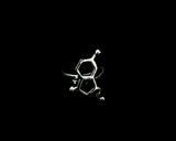 Serotonin Molecule adjustable sterling silver ring, science gift