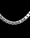 Sterling Silver Box Chain Necklace - Unisex Link