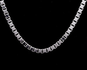 Sterling Silver box chain necklace, unisex link necklace, Men chain
